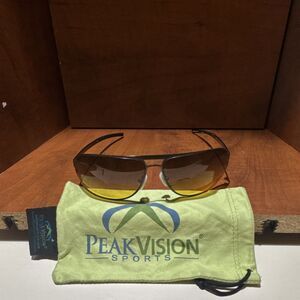 PeakVision AV8.88 Rimless Rectangular Brown Gradient UV400 Sunglasses Women